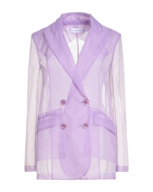 Patrizia Pepe Purple Blazer Polyester