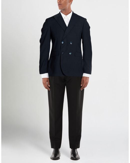 Exte Blue Blazer Polyester, Viscose, Elastane for men