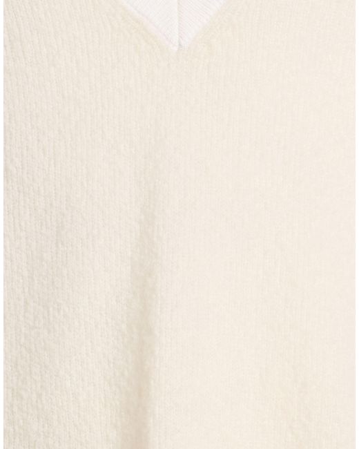 Alpha Studio White Sweaters