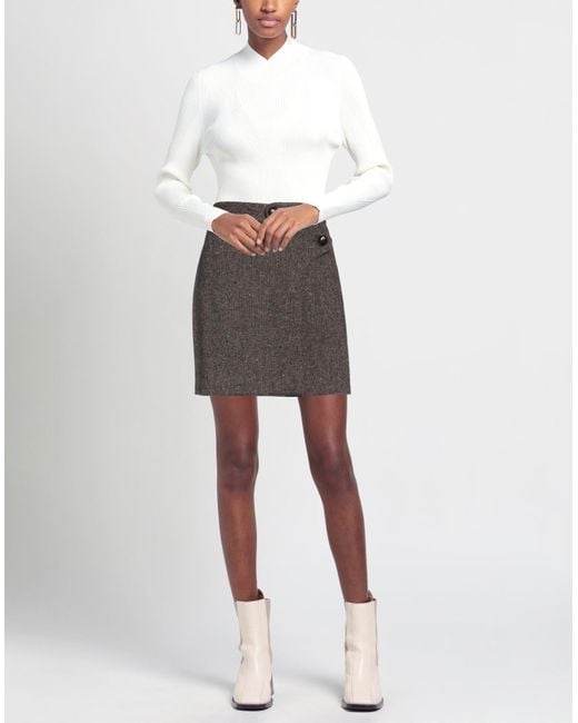 DSquared² Gray Mini Skirt