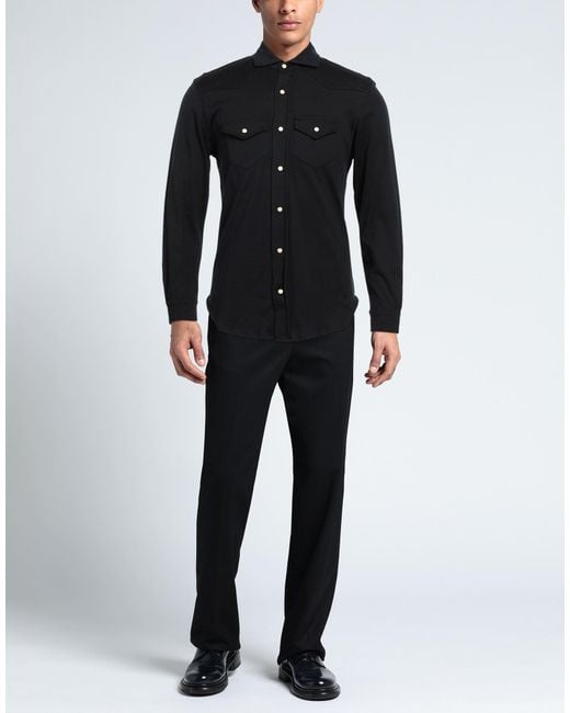 Eleventy Black Shirt for men