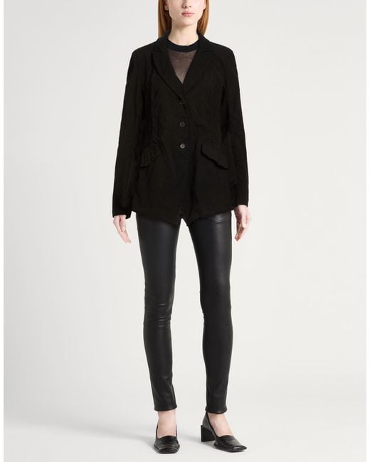 Masnada Black Blazer Linen, Viscose, Elastane
