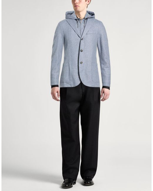 Eleventy Blue Blazer Wool, Polyamide for men