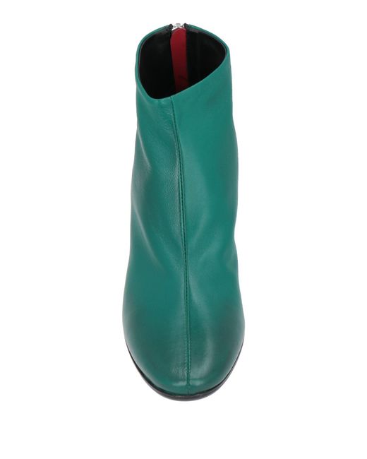 Halmanera Green Ankle Boots Leather
