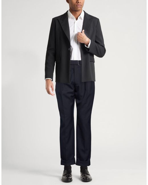 Officine Generale Blue Pants Virgin Wool for men