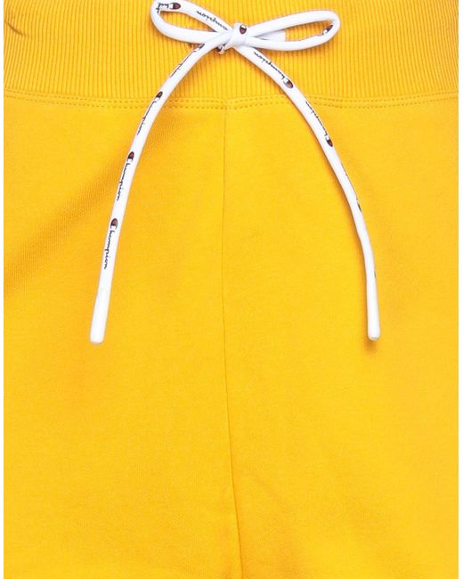 Champion Fleece Pants in Yellow - Lyst