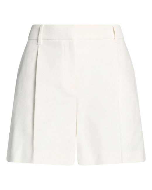 Brunello Cucinelli White Ivory Shorts & Bermuda Shorts Cotton, Linen