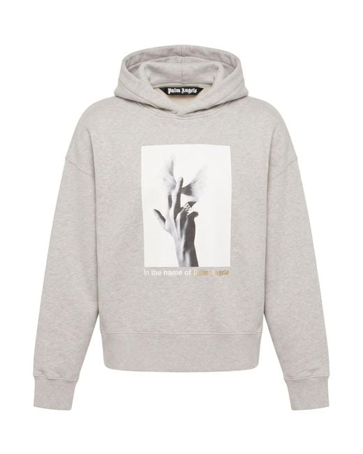 Palm Angels Gray Light Sweatshirt Cotton for men