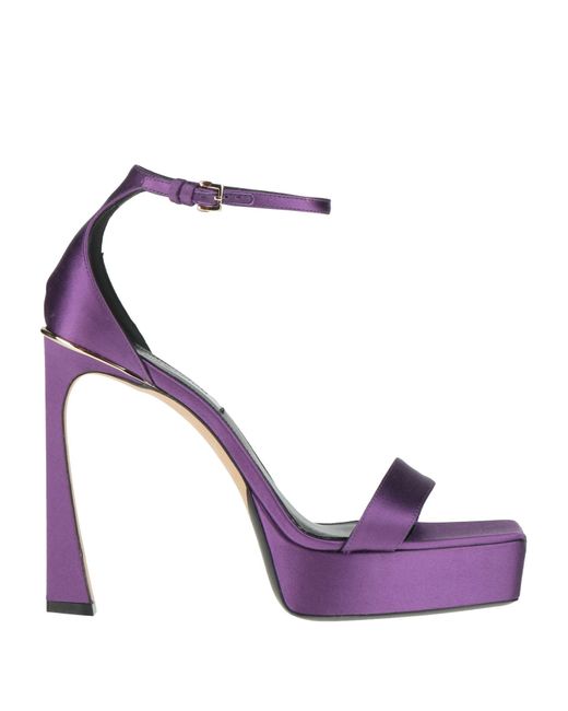 Victoria Beckham Purple Sandals Textile Fibers