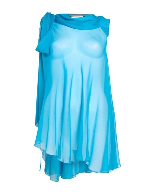 Alberta Ferretti Blue Top Silk