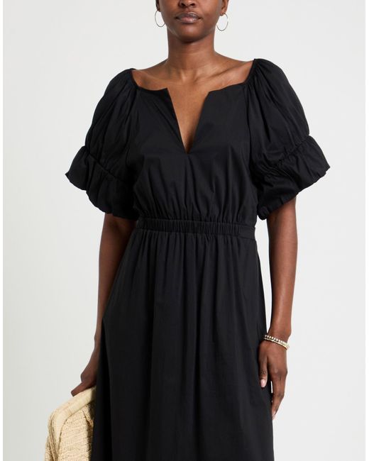 Patrizia Pepe Black Midi-Kleid