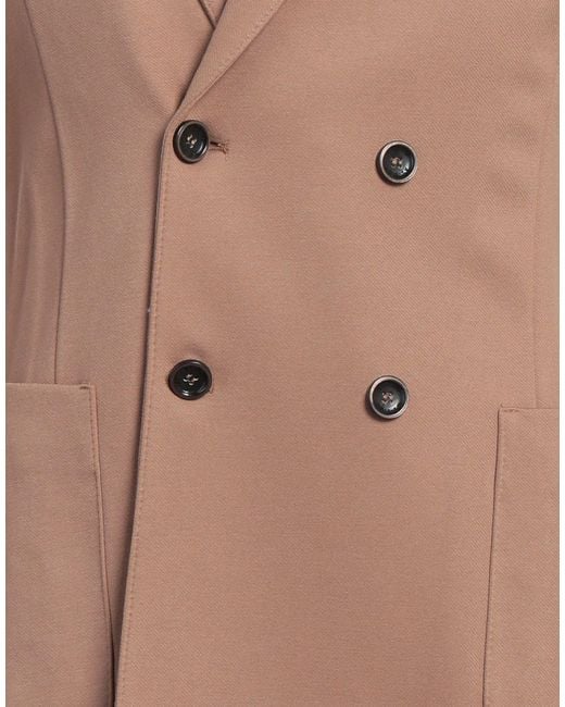 AT.P.CO Brown Camel Blazer Viscose, Polyamide, Elastane for men
