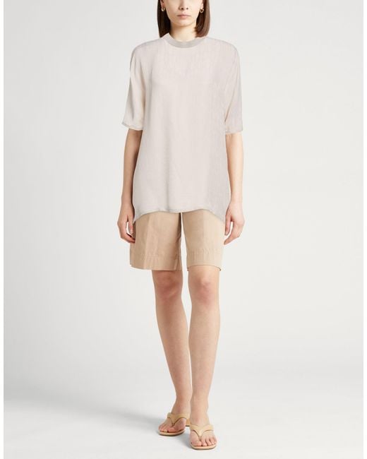 Agnona White Top Viscose, Silk