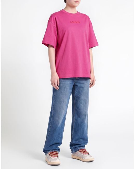 Lanvin Pink Fuchsia T-Shirt Cotton, Recycled Polyester