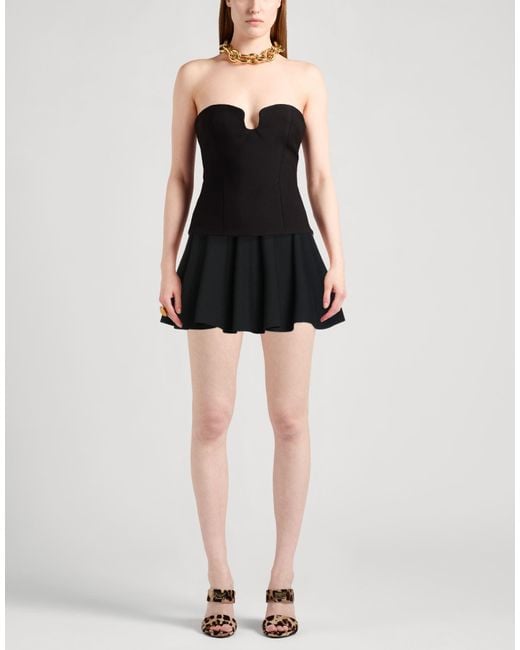 Alaïa Black Mini Skirt Viscose, Polyamide, Polyester, Elastane