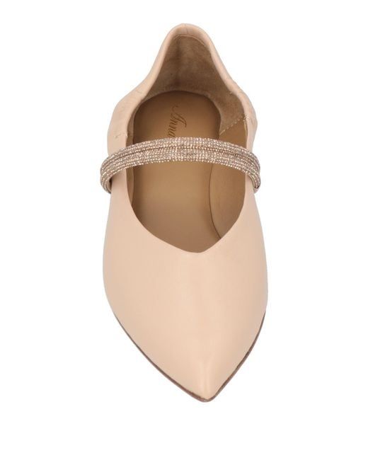 Anna F. Natural Blush Ballet Flats Leather