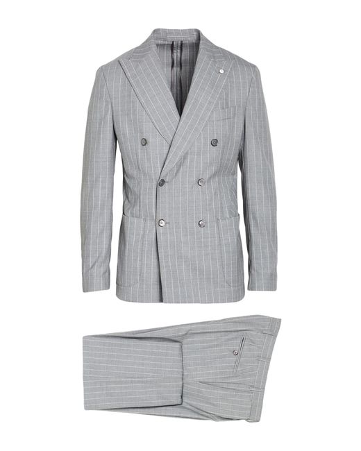 L.b.m. 1911 Gray Suit Virgin Wool for men