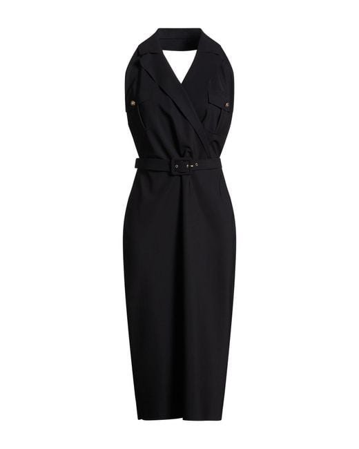 La Petite Robe Di Chiara Boni Black Midi Dress Polyamide, Elastane