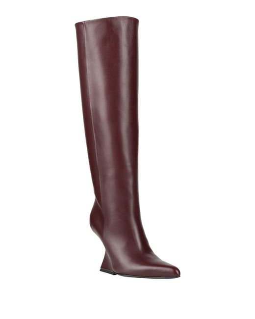 Mugler Brown Boot Leather