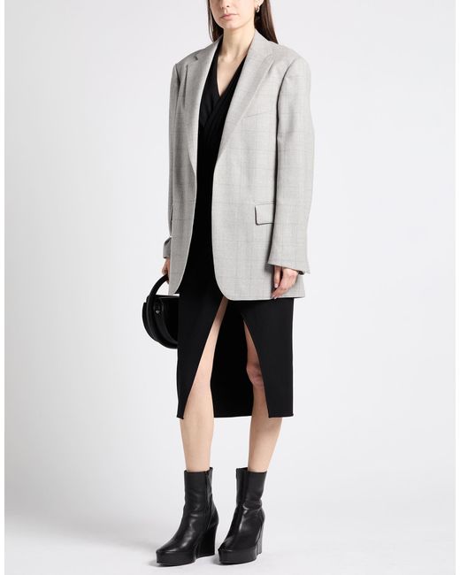 Dries Van Noten Gray Blazer Wool