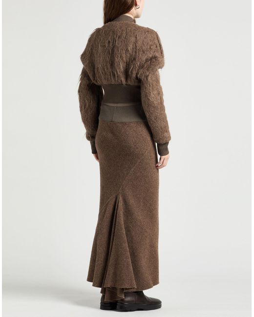 Rick Owens Brown Maxi Skirt