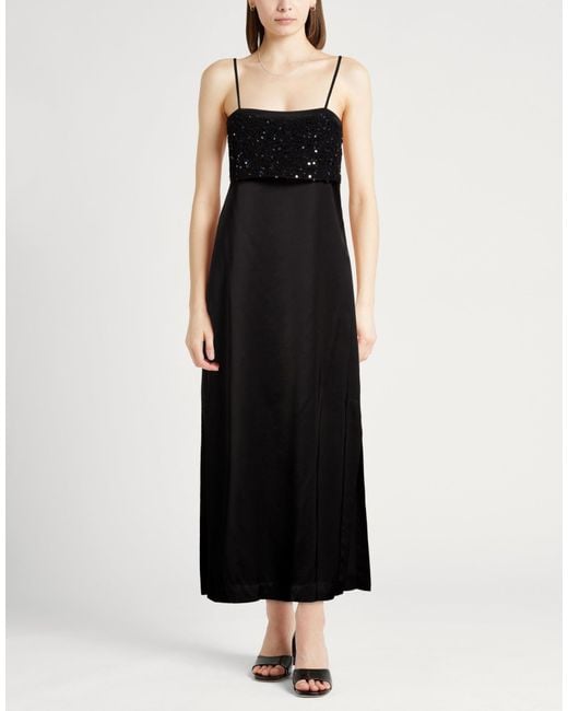 Peserico Black Midi Dress Viscose