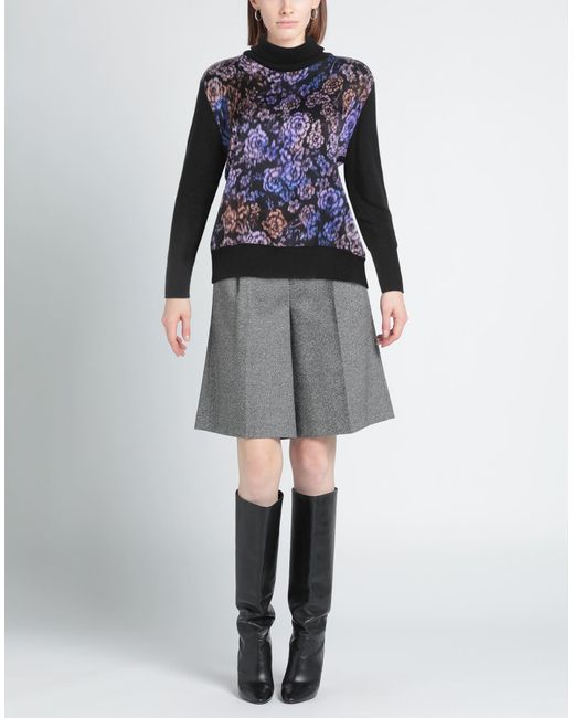 Shirtaporter Blue Turtleneck Wool, Viscose, Polyamide, Cashmere, Elastane