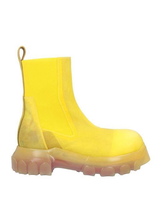 Rick Owens Yellow Ankle Boots for men