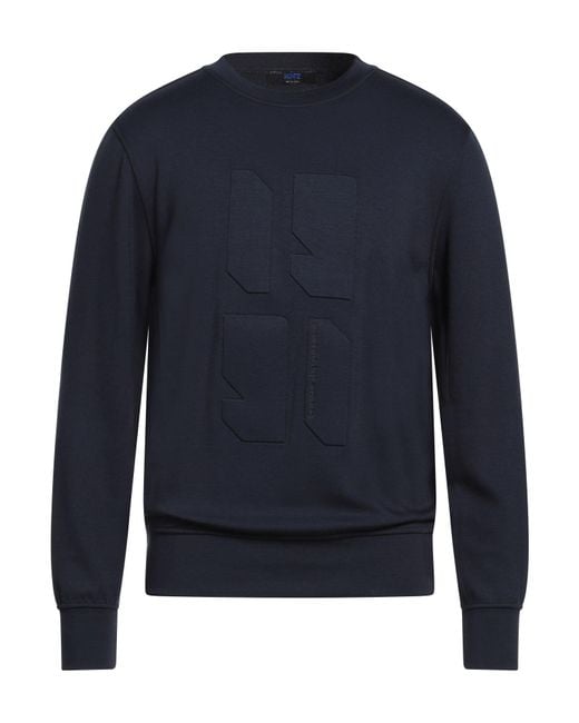 Kiton Blue Midnight Sweatshirt Viscose, Elastane for men