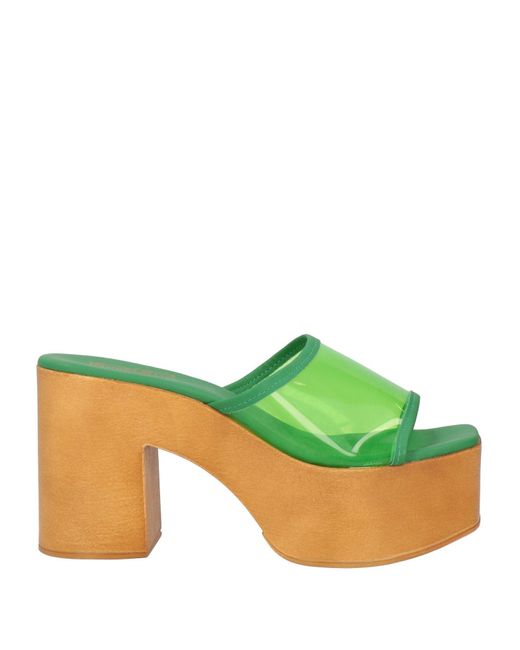 Divine Follie Green Mules & Clogs