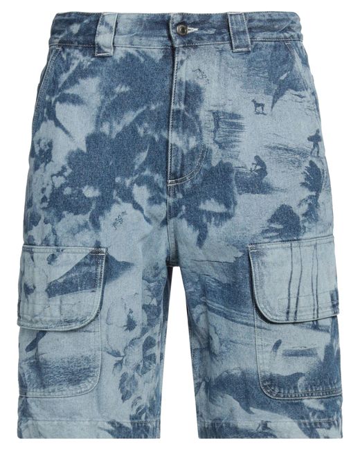 MSGM Blue Denim Shorts for men