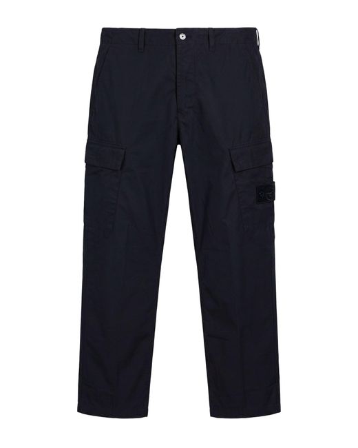 Stone Island Blue Midnight Pants Organic Cotton for men