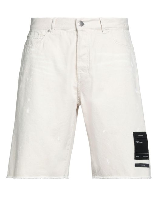 PRPS White Denim Shorts for men
