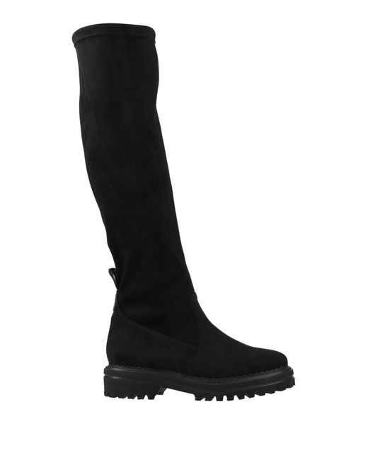 Pedro Miralles Black Boot Textile Fibers
