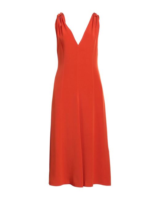 Victoria Beckham Red Midi Dress