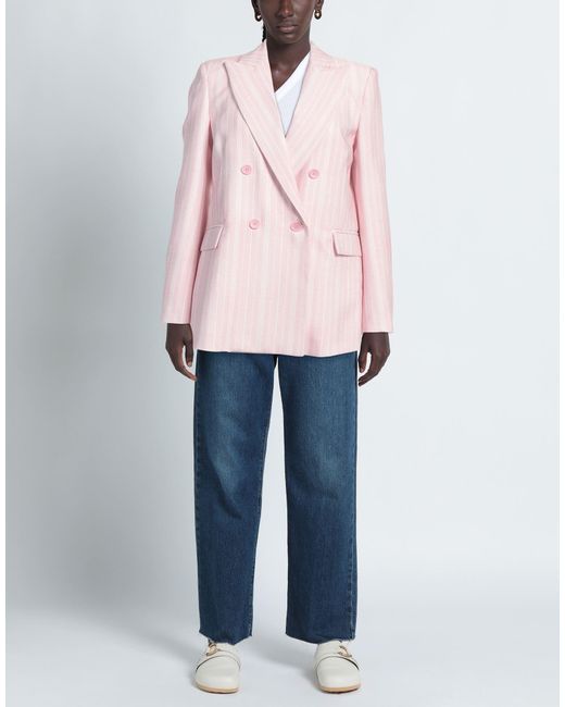 ERMANNO FIRENZE Pink Blazer Polyester, Elastane