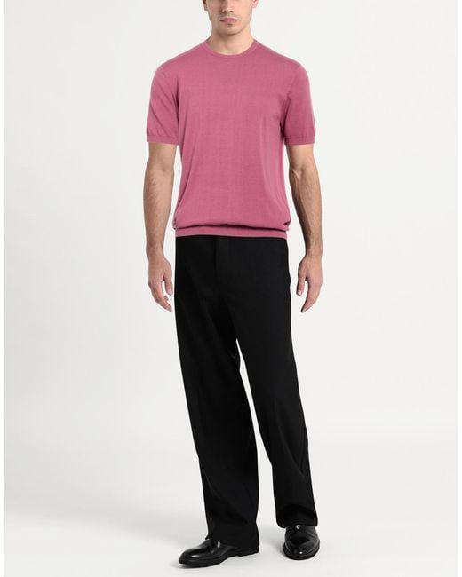 Jeordie's Pink Mauve Sweater Cotton for men