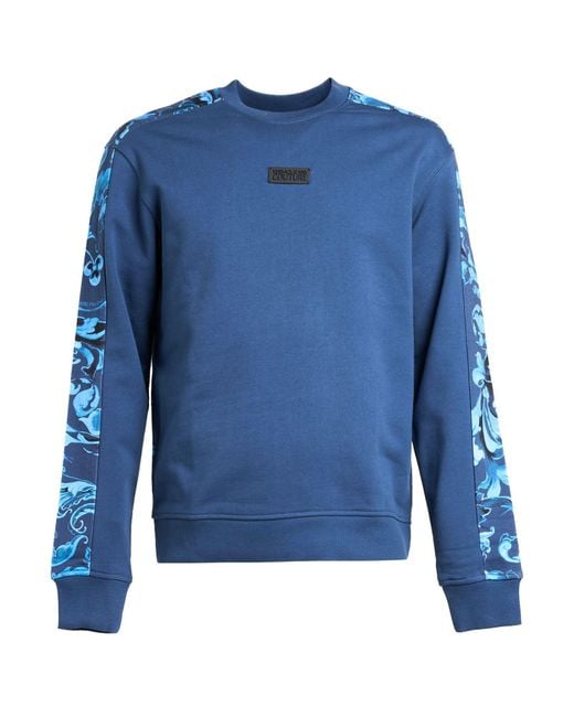 Versace Jeans Couture Blue Sweatshirt Cotton for men