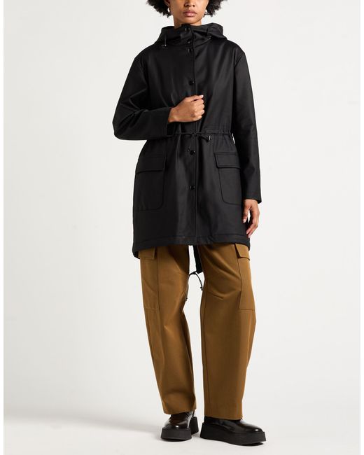 Moschino Black Coat Polyamide, Cotton, Elastane