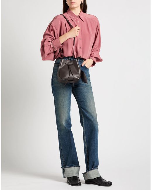 Brunello Cucinelli Gray Dark Cross-Body Bag Leather