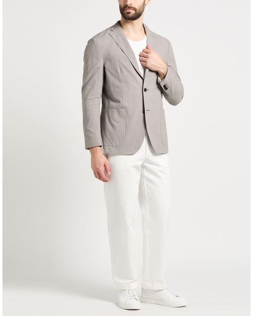 Boglioli Gray Dark Blazer Cotton, Elastane for men