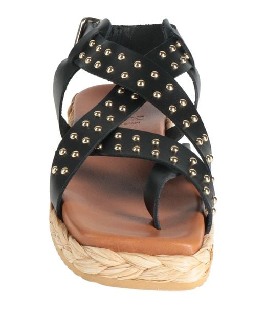 Kanna Black Thong Sandal