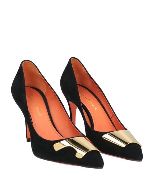 Santoni Black Pumps Leather