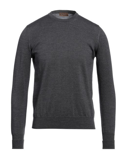 Alpha Massimo Rebecchi Gray Steel Sweater Merino Wool for men
