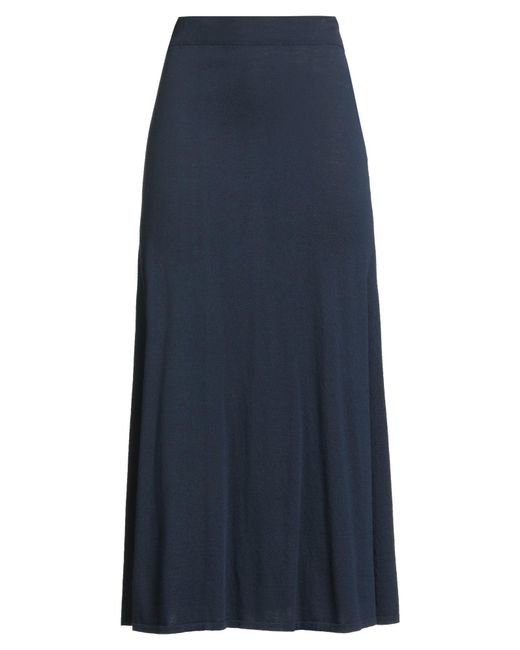 Fedeli Blue Maxi Skirt Cotton