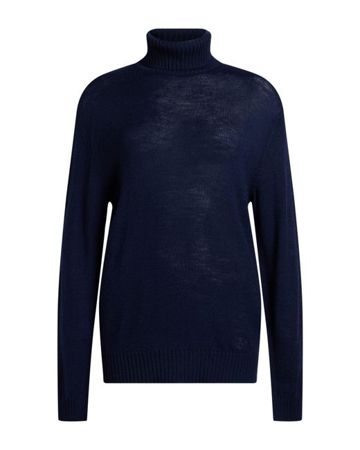 Jil Sander Blue Midnight Turtleneck Wool