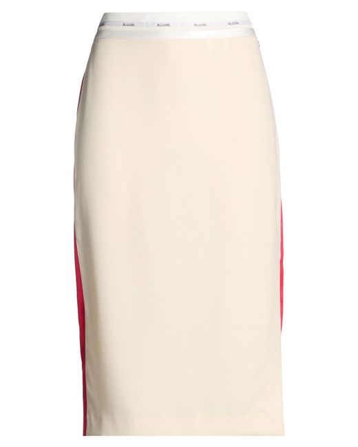 Blugirl Blumarine Natural Midi Skirt Polyester