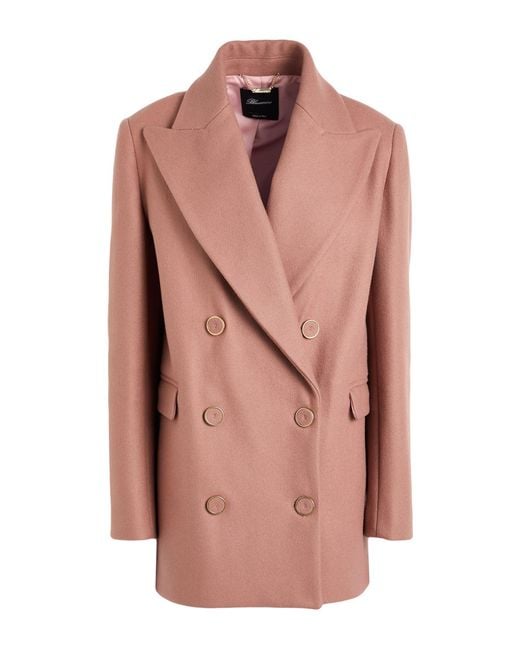 Blumarine Pink Coat Virgin Wool, Polyamide