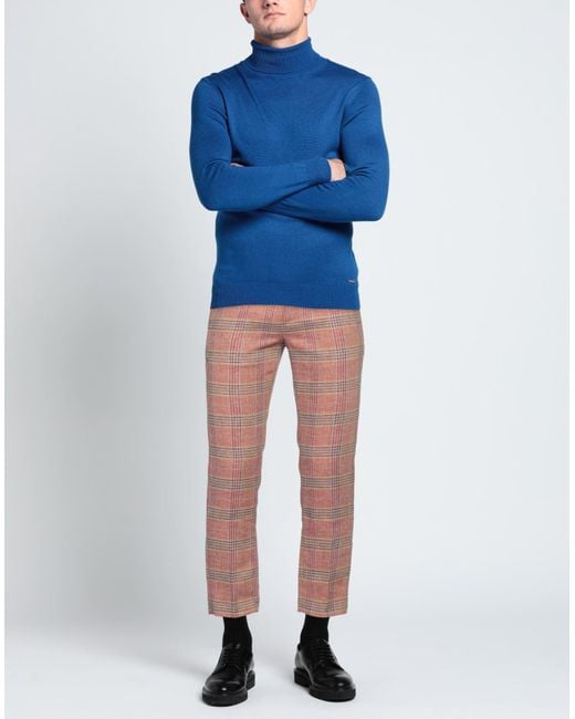 Daniele Alessandrini Pink Brick Pants Polyester, Linen for men