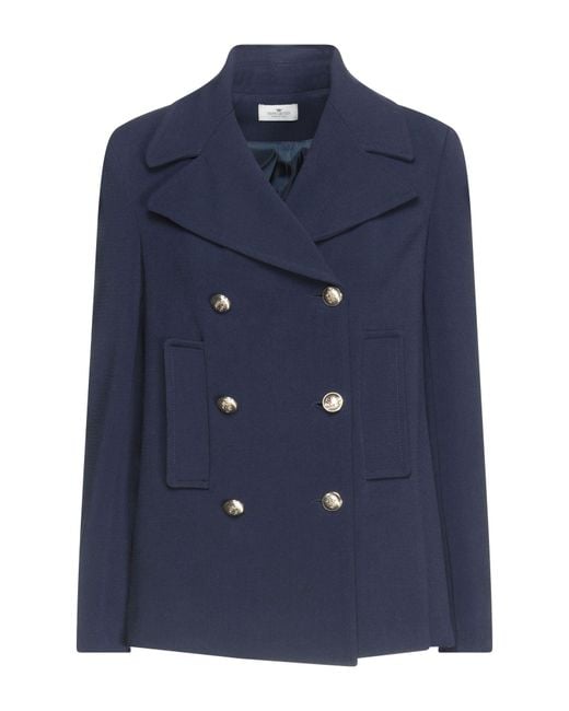 Rebel Queen Blue Coat Polyester, Viscose, Elastane